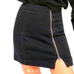 Free People Black Skirt with Zipper